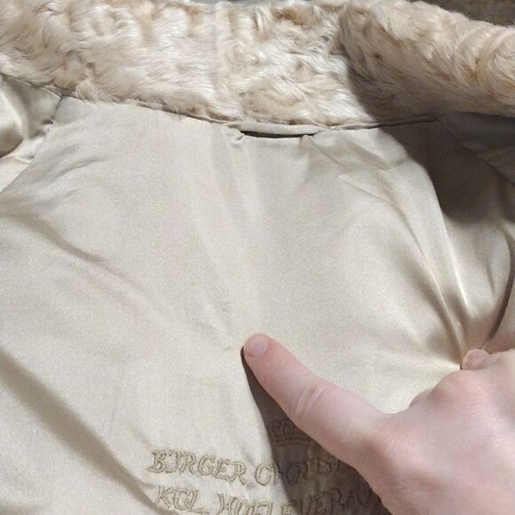 Women's Small? Short Curly Sheep/Lamb, Soft Sheepskin Fur Trench Coat, Unbranded - Picture 14 of 16